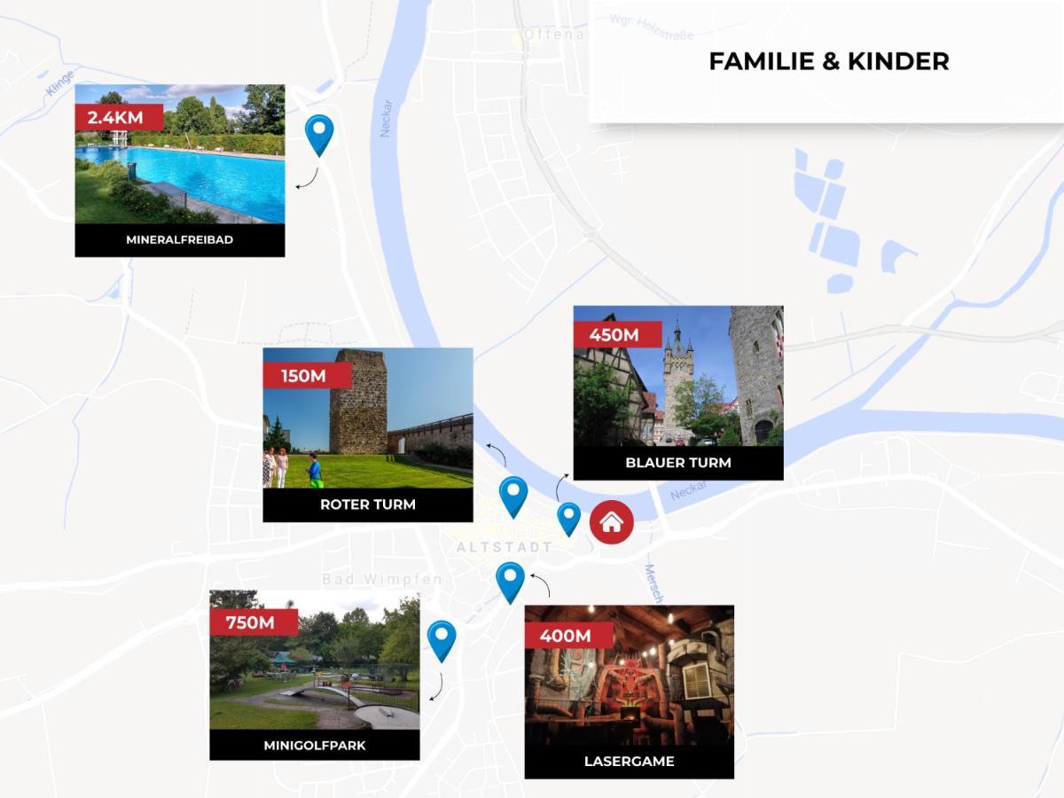 Charmante Wohnung Am Neckar Bad Wimpfen Luaran gambar